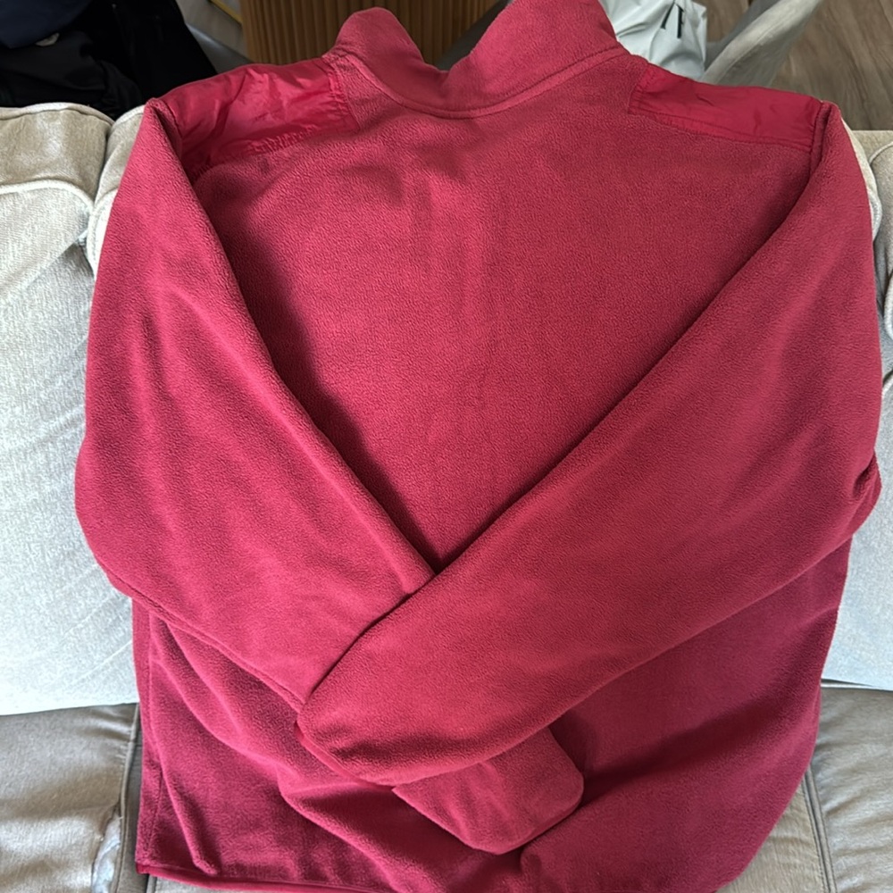 Nike Men's Red Half-Zip Sweater - Picture 3 of 3